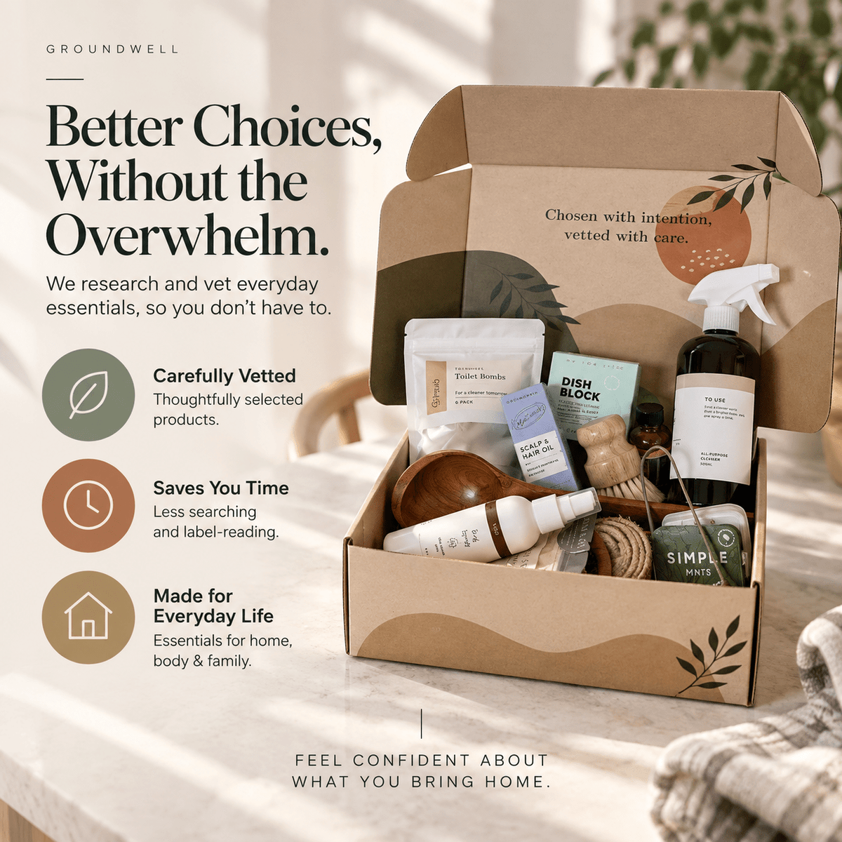 Full Size Early Access Box (One Time Starter) - Non-Toxic Clean Living | Groundwell